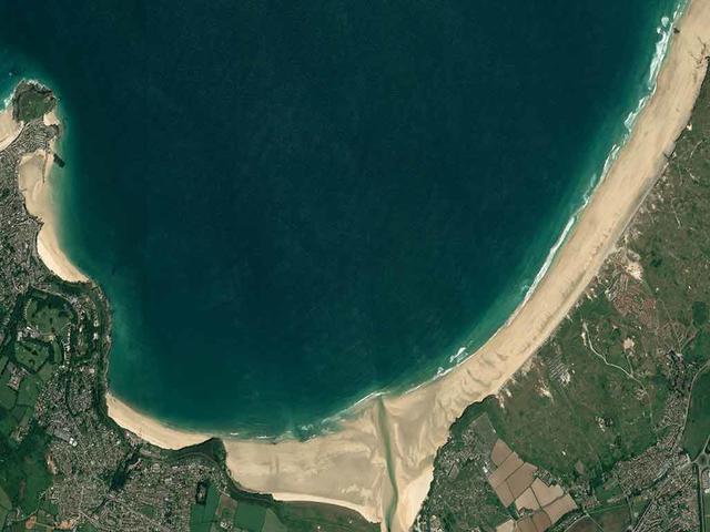 Carbis Bay overview from the sky