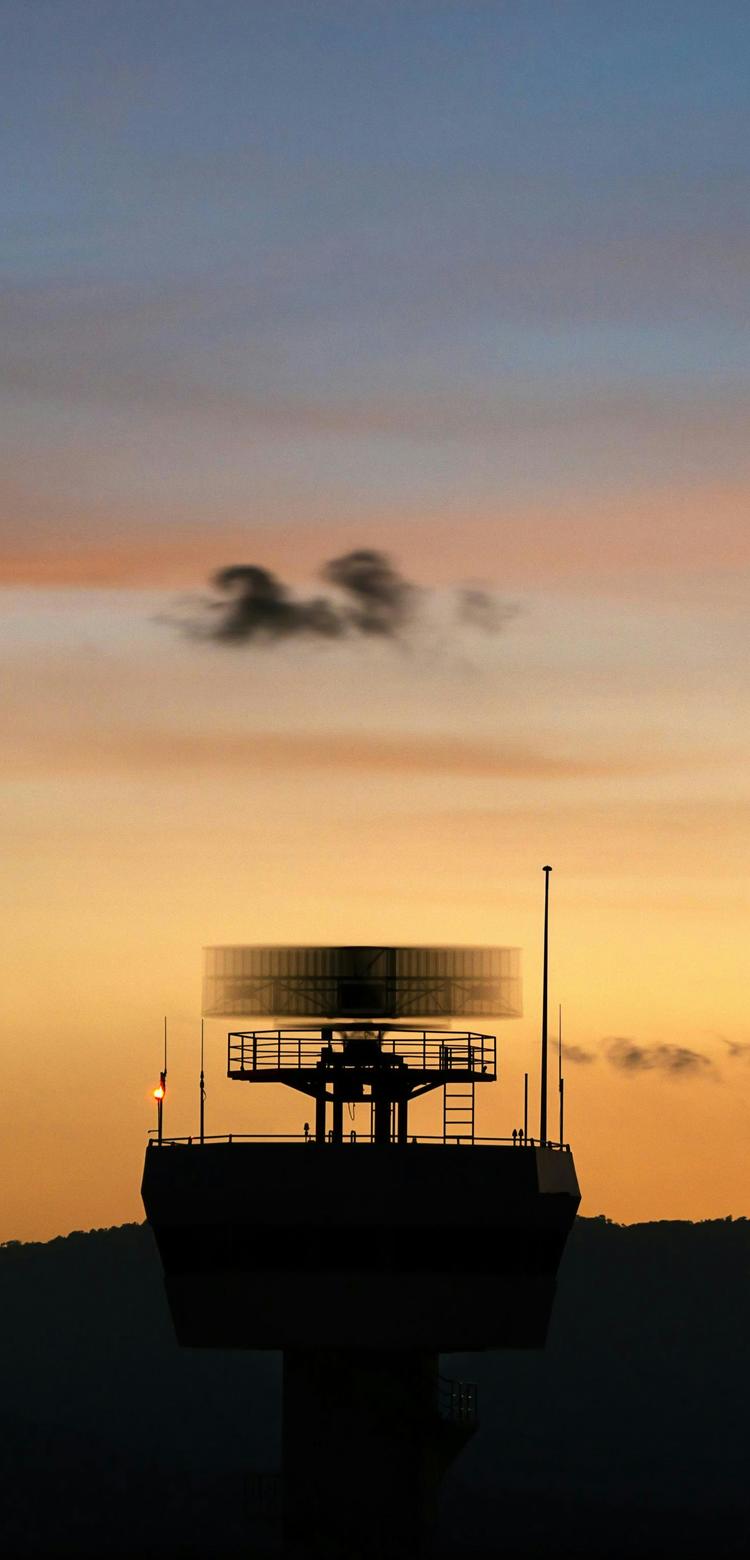 A control tower with sensors helping communications