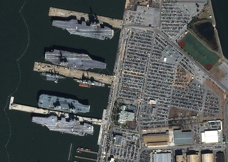 Satellite imagery of Norfolk, USA